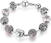 Pandora Inspired Full Set Beaded Charm Bracelet