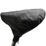 Waterproof Bicycle Seat Waterproof Cover Saddle Pad Protector 420D Suitable for Rain Snow Dust UV, Cover to Seatpost Black