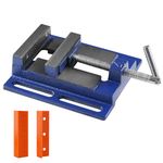 VEVOR Drill Press Vise, 4 inch Heavy-Duty Bench Vise, Low-Profile Drill Press Vice, 6.6" Jaw Width, 4.33" Jaw Opening, Vise for Drill, Mill, Woodwork, Machinery Maintenance