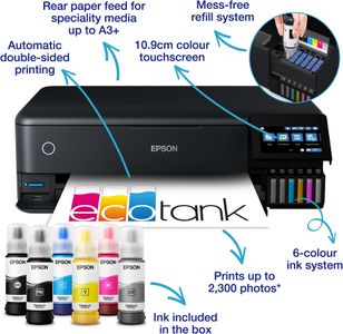 Epson EcoTank ET-8550 Photo Printer – Wireless All-in-One, Ink Tank