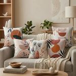 Furnishya Reversible Cushion Cover 16 inch x 16 inch Set of 5 - Premium Stitched Sofa Pillow Cover Set with 10 Unique Bohemian Printed Designs & Invisible Zipper