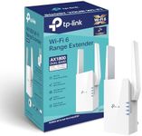 TP-Link AX1800 WiFi Extender Internet Booster RE605X-WiFi 6 Range Extender Covers up to 1500 Sq.ft and 25 Devices, Dual Band, Up to 1.8Gbps Speed, AP Mode w/Gigabit Port, APP Setup, OneMesh Compatible