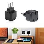 AZWOOD UK to Italy Plug Adapter, 2PCS UK to 3 pin Italy Travel Adaptor Converter, UK to Italian Converter Power Adapter for Italy Chile Vatican City Uruguay Syria Maldives and more Type L Plug (2 PCS)