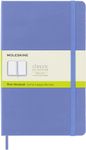 Moleskine Classic Notebook, Hard Cover, Large (5" x 8.25") Plain/Blank, Hydrangea Blue, 240 Pages