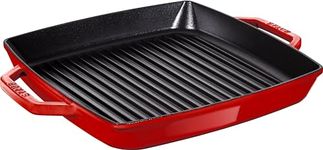 STAUB Dust 40511-685-0 Rectangular Griddle with Two Handles, 28 cm, cast Iron, Cherry red