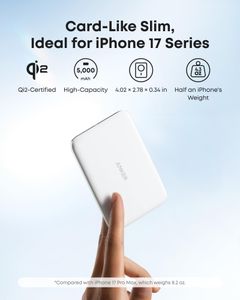 Anker Nano 5000mAh MagSafe Power Bank – Portable Wireless Charger