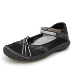 Jambu JBU Maya Water Ready Women's Closed Toe Comfort Casual Adjustable Water Shoe, Black/Off White, 6.5