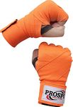 Prospo Mexican Boxing Hand Wraps, Stretch wrap, Hand Wraps, Spandex Bands, Hand Bandage, Protectors - 180 inch Stretch (4.5 Meter, Orange) Pair