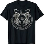 Kiristyle Sak Yant Thai Tattoo Twin Tiger Muay Magical Thailand Gift Unisex T-Shirt Men Women Birthday Gift Black