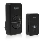 Byron DBY-23452BS Wireless Doorbell Set - Kinetic Energy - Black