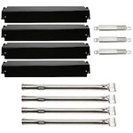 Hisencn Replacement Grill Burner Pipe Tube, Adjustale Crossover Tubes, Heat Shield Plate Tent, Igniter Repair Kit Fir Charbroil 463247310, 463257010 Commercial Series 4 Burner Gas Grill Models