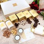 NutriSnacksBox Diwali Gift Box for Employees | Diwali Gift Box with Chocolate, Dry Fruits Almond Cashew, 2 Diya with Tealight and festive Diwali Greeting Card | Gourmet Gift | Corporate Diwali Gift Pack for Employees, Boss, Clients and Staff