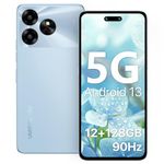 5G Unlocked Cell Phones Canada, UMIDIGI G6 5G Android 13 Phone Unlocked, 12(6+6)+128GB, 50MP+8MP Camera, MediaTek Dimensity 6100+ Smartphone, 5000mAh Battery, 6.57'' HD+, 5G Dual Sim, NFC/Face ID/GPS