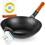 YOSUKATA 13.5" Carbon Steel Wok Pan