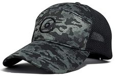 Coreteq Camouflage Casual Baseball Trucker Cap Half Net Mesh Free Size Unisex (Pack of 1) (Smokey Grey, FS)