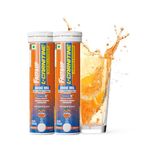 Fast&Up L Carnitine tartrate 3000mg Effervescent Tablets | Triple Action L Carnitine Supplement with Garcinia Cambogia & Potassium | Fat Burner for Weight Loss| Controls Cravings I Reduces Bloating I Orange Flavour (Pack of 2)