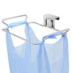 Hanging Trash Bag Holder Stainless Steel, Door Back Garbage Bag Rubbish Bag Hanger for Kitchen Cupboard Cabinets Practical Sturdy Under Counter Over Door Waste Bins Basket (1)