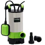 Pro-Kleen Submersible Water Pump - Electric 1100W for Clean or Dirty Drain Water with Float Switch, 18000L/H, 10M Power Lead - for Floods, Hot Tubs, Pools, Wells, Pond, Cellar