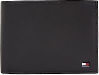 Tommy Hilfiger Men Eton Wallet with Coin Compartment, Black (Black), One Size