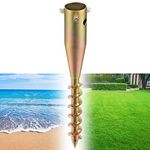 INFLATION Umbrella Sand Anchor 43 cm Colourful, Heavy Duty Steel No Dig Beach Sand Ground Anchor, Windproof Strong Umbrella Screw Holder Stand for Umbrellas,Poles, Stand Holder