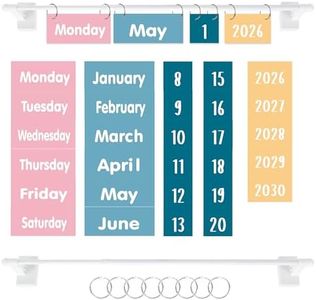 Epartswide Magnetic Flip Calendar for Classroom Whiteboard Adjustable Rod
