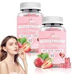 Fyins Glutathione Collagen Glow Gummies, Glow Beauty Collagen Gummies for Women, Korean Brightening Skin Glutathione Gummies for Dark Spot, Organic Collagen Gummies (2 Bottles)