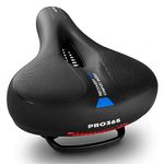 PRO365 Universal Bike Seat | Waterproof Cycle Seat | Wide Long Lasting Memory Foam | Breathable Comfort Saddle | Red Reflective Strip | 1 Year Brand Warranty |