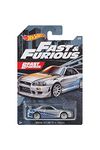 Hot Wheels 2017 2/8 Fast and Furious Nissan Skyline GT-R R34 Toy (Silver/Blue)