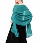 Women Chiffon Shawls and Wraps for Evening Dresses by Ladiery, Elegant Soft Sheer Chiffon Stole Bride Wedding Scarf