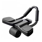 Automatic Rebound Abdominal Wheel Ab Roller with Knee Mat - Ab Roller with Digital Timer & Counter - Ab Workout Machine - Abdominal Exercise Roller for Core - Ab Exercise Equipment (Black)