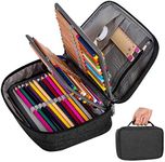 Pencil Case Large Capacity,72 Packs Multifunction Pencil Bag Big Capacity Pen Pouch Holder Stationery Organizer Box School Office Supplies for Girls（Black）