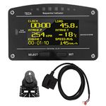 9V to 16V LCD Screen Car Dashboard Gauge DO907OBD Accurate Multifunctional Dash Race Display Car OBD2 Multifunctional Display for Car