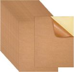 100 Sheets Kraft Sticker Paper Labels,Full Sheet Printable Sticker Letter Paper Label 8.5" x 11" Self-Adhesive DIY Craft Project Labels for Laser & Inkjet Printer