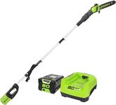 Greenworks PRO 9' 80V Cordless Pole Saw, 2.0 AH Battery Included PS80L21