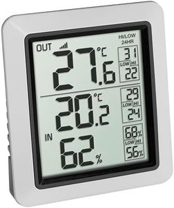 TFA Dostmann Thermometer wireless Info, 30.3065.02, indoor and outdoor, with indoor hygrometer, incl swiss precision sensor