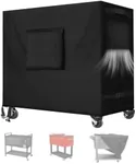 Cooler Cart Cover Waterproof,Heavy Duty 420D Oxford Fabric Fit for Most 80 Quart Rolling Cooler Cart Cover,Patio Ice Chest Protective Covers