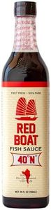 Red Boat Fish Sauce | Premium 40°N fish sauce sustainably made with just two ingredients in Vietnam | Keto, Paleo, & Whole 30 friendly | Gluten and sugar free with no preservatives | 25fl oz. plastic PET bottle