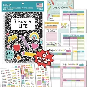 Colorful Undated Teacher Planner 2024-2025 - Homeschool Planner, Teacher Lesson Planner 2024-2025, Teacher Lesson Plan Book, Lesson Planner Book for Teacher, Teacher Planner Undated, Teacher Plan Book