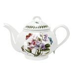 Portmeirion Botanic Garden Collection Teapot | 2 Pint Teapot with Sweet Pea Motif | Made in England from Fine Earthenware | Dishwasher and Microwave Safe