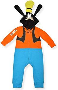 Disney Mickey Mouse Donald Duck or Goofy Boys Coverall Onesie for Newborn, Toddler and Infant