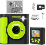 Zicor Kids Camera Instant Print, HD Digital Video & Instant Print Camera for Kids, Fun Christmas Birthday Gifts for Boys and Girls, Comes with 32GB SD Card, Lightweight & Portable - Black