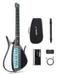 Enya CYBER-G Stringless Smart Guitar, Foldable Travel Backing Guitarra, Drum Machine &Bassline, 20 Instrument Sounds for One-Man Band, App lnteractive Chord Sheets, For Beginner&Adult (Black)