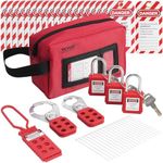 VEVOR Electrical Lockout Tagout Kit, 26 PCS Safety Loto Kit Includes Padlocks, Hasps, Tags, Nylon Ties, and Carrying Bag, Lockout Tagout Safety Tools for Industrial, Electric Power, Machinery