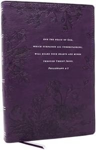 Peace of God Bible: Discover and Experience God's Shalom Throughout the Bible (NKJV, Purple Leathersoft, Red Letter, Comfort Print)