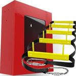 Built-in Fire Escape Ladder 3 Story 25ft - Rope Ladder for Fire Escape in Red Box - Built-in Emergency Ladder Storage & Mounting Anchors Included - Fire Ladders 3 Story - Integrated Emergency Ladders