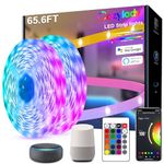 Cozylady RGB LED Strip Lights 65.6FT, WiFi LED Light Compatible with Alexa and Google Home, Music Sync with Smart APP, LED Lights Strip for Bedroom, Children's Room Decor, Kitchen