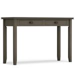 Simpli Home Artisan Solid Wood Console Sofa Table, Farmhouse Grey