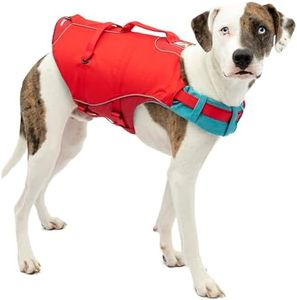 Kurgo Dog Water Life Jacket, Inflatable Safety Jacket for Dogs, Lifejacket Doggy Floats for Kayak, Pool or Lake, Reflective, Adjustable, Surf n’ Turf Life Jacket for Small Medium Large Pets