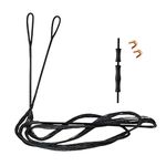 Deerseeker Recurve Bow String Set with 2 Nock Points Dacron Bowstrings Replacement Archery Accessories for Recurve Bow Traditional Longbow 12,14,16 Strands 48-70 inches (AMO 60"-12)