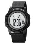 Ultra-Thin Minimalist Sports Waterproof Digital Watches Men with Wide-Angle Display Rubber Strap Wrist Watch for Men 1206